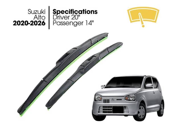 Hydrophobic Silicon Viper Blade Complete Set for Suzuki Alto 660cc |  2019-2026