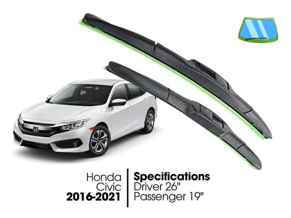Hydrophobic Silicon Viper Blade Complete Set for Honda Civic |  2016-2021 | Civic X