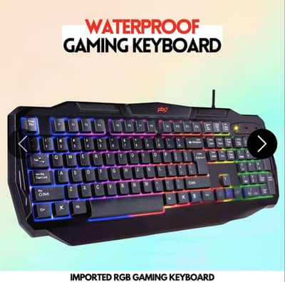 Ultra soft keys rgb keyboard wired