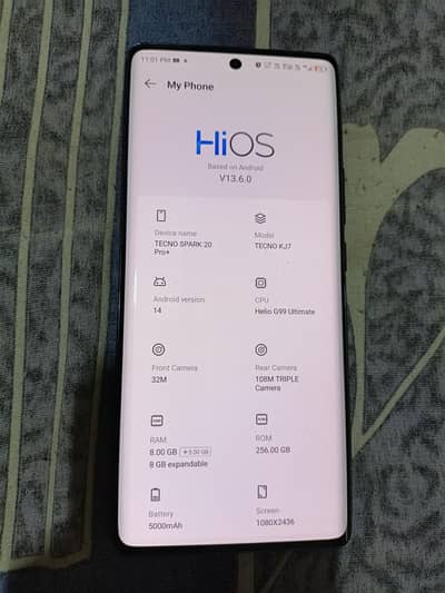 Tecno spark 20 pro plus 8 + 256