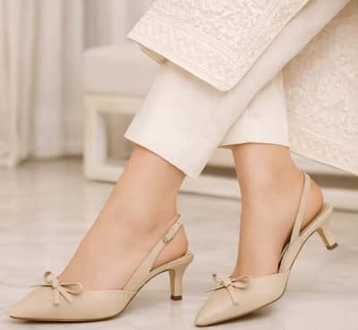 Adour Classic Bow Sling back AD 90 Beige