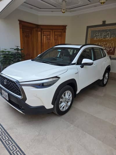 Corolla Cross Hybrid Full Optional White Colour Model for 2024-25