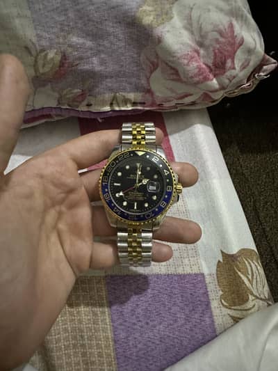 “Luxury Style GMT Watch – Brand New – Box Included – Two Tone Bracelet