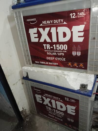 Exide 1500 model 145 ah tall tubular battery