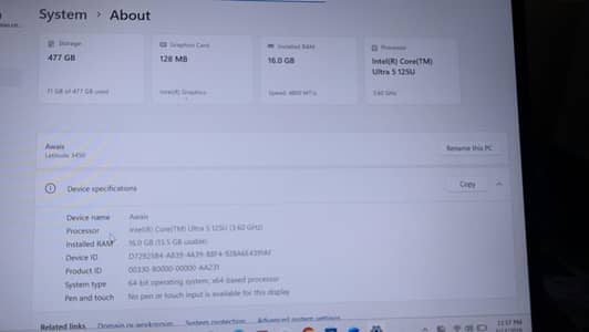 DELL LATITUDE 3450 Intel core i5 ultra 14 gen