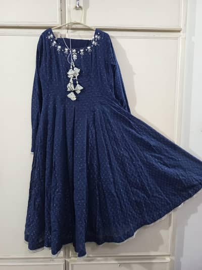 blue long frock