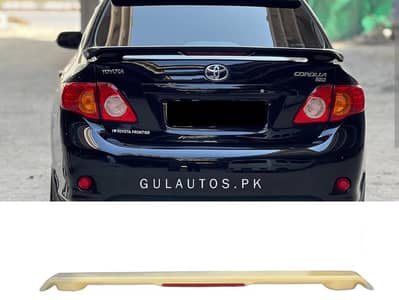 Toyota Corolla spoiler diggi garlish and main mounting