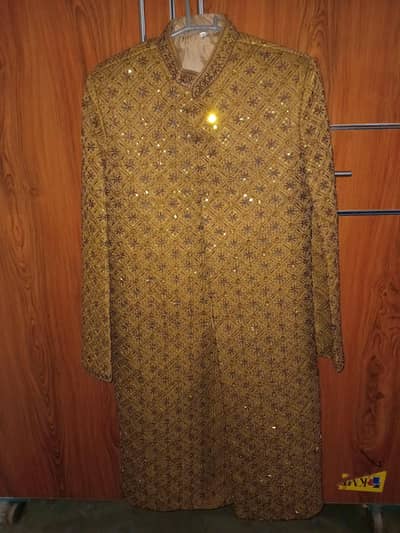 Sherwani With Kulla And Khussa