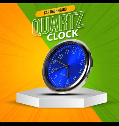 Car Dashboard Quartz Clock Stick With Double Tape