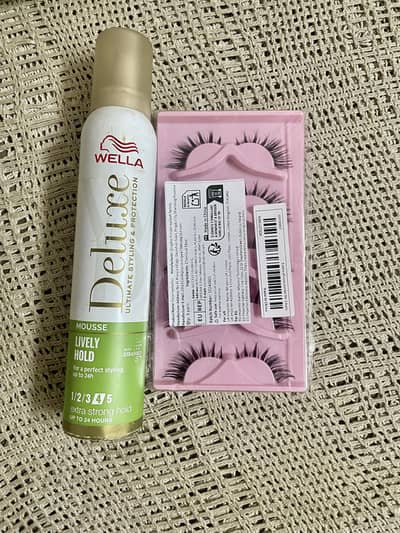 New lashes and hair mousse