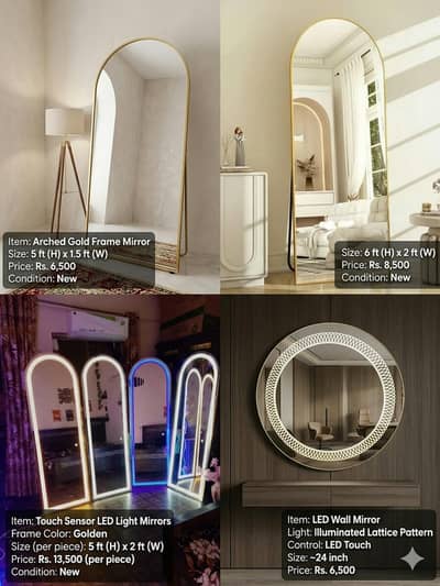 Premium Full Length Mirrors | LED  & Arched Floor Mirrors 03326037823