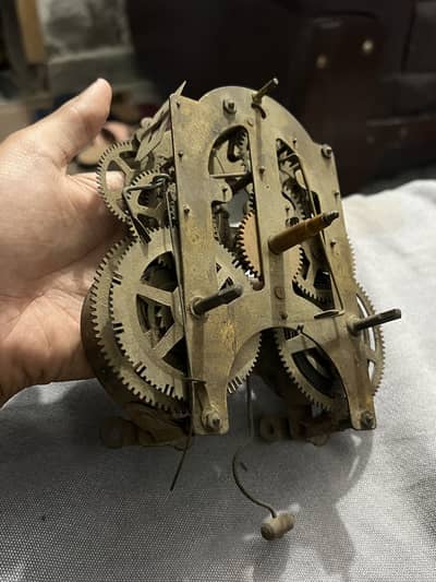Antique Mechanical Wall Clock Machine