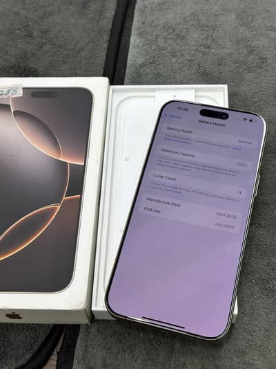 iphone 16pro max  pta approved 100 health