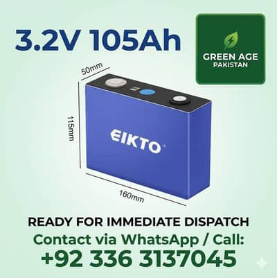 Lithium Iron Phosphate Cell 3.2v 105ah and 314ah LiFePO4 battery cell