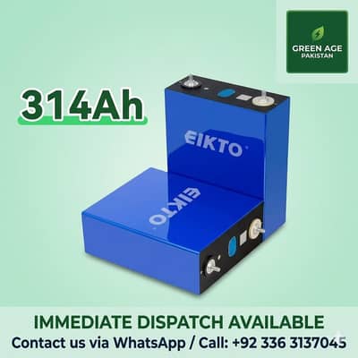 Lithium Iron Phosphate cell LiFePO4 EIKTO 3.2 100ah and 314ah battery