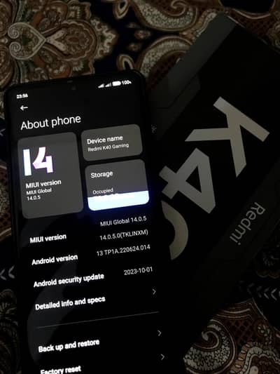 redmi k40 gaming official approved 12/256