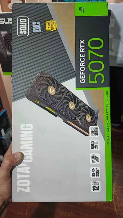 Rtx 5070 zotac solid oc 12GB Gddr7 box open 1 year local warranty