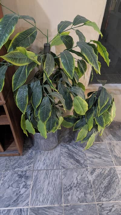 Artificial Indoor Decorative Plant with Metal Pot Description: