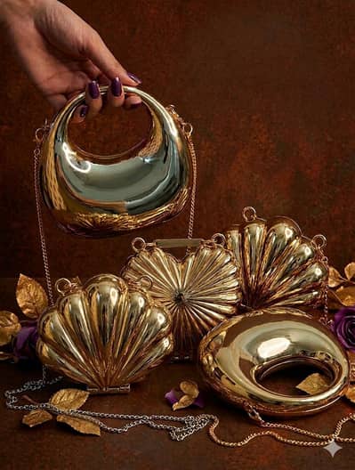 Gold plated jewelry clutch in wholesale and single piece rates