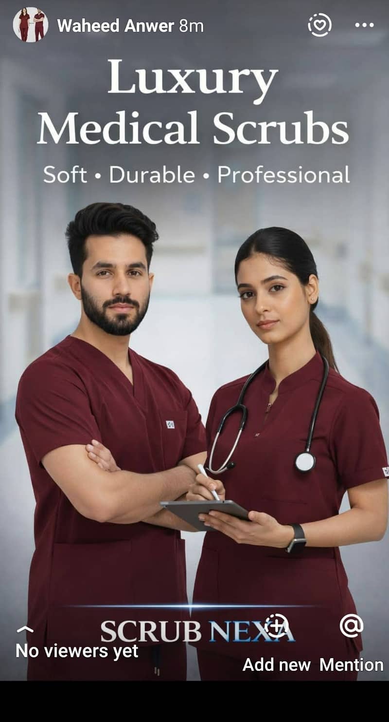 ڈاکٹرز اور نرسز کے لیے ٹاپ کوالٹی اسکرَب یونیفارم دستیاب ہے۔  بہترین 1