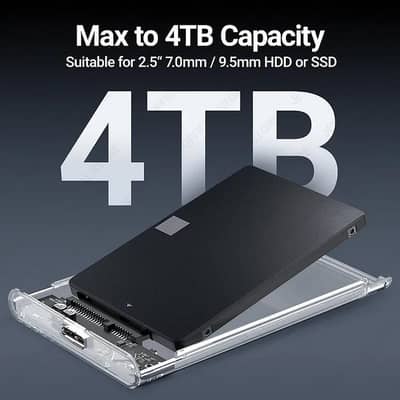 The CoolBell Transparent 2.5″ External Hard Drive Case