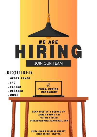 We are hiring restaurant staff