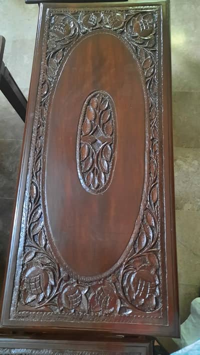 Antique Style Pure Sheesham Wood Coffee and Centre Table Set