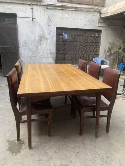 6/42 inch Dining Table with 6 chairs poshish hony wali hn