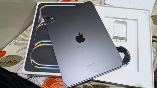 ipad pro M4 Chip 13 cycle count 100% Battery Health 256Gb Complete Box