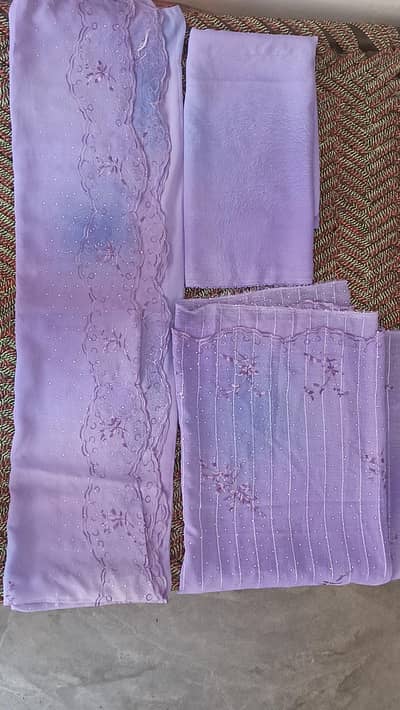 lavender chiffon  cloth