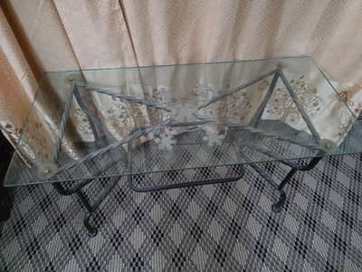 2 Drawing room tables | Wrought Iron | Glass Top | Urgent Sale