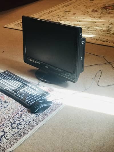 Monitor with keyboard and also with rgb mouse