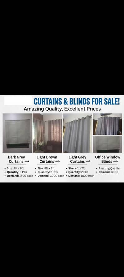 CURTAIN/CURTAINS/ BLINDS/WINDOW BLINDS