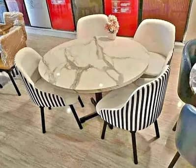 6 seater dining table/UV top table/restaurant furniture/cafe chairs