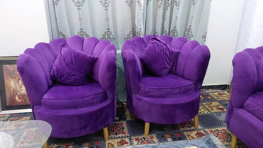 purple flower shape sofa