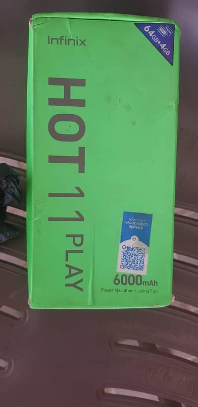 Infinix hot 11 play 6000mah battery 4+64 with box sale and exchange