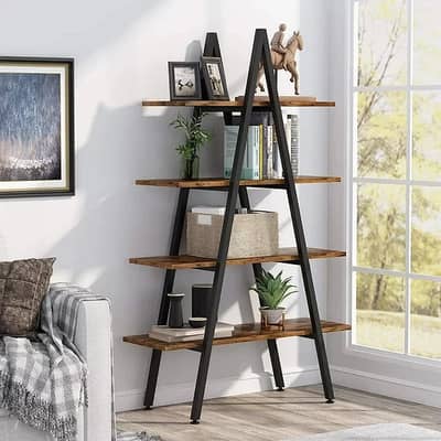 Drawing Room Bookcase Shelf Organizer | Luxury Wooden Rack | Shelves