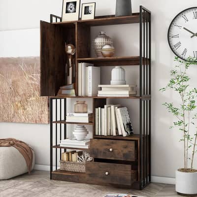 | Bedroom Bookcase Organizer Rack | Drawing Room Shelve | Wooden Rack