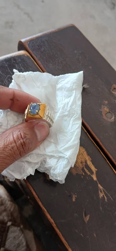 blue sephire silver ring