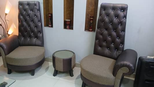 2 seater sofa chair set with table