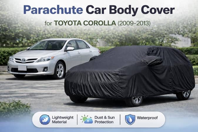 Parachute Car Body Cover for Toyota Corolla (2009–2013) | Water Resistant | Dustproof | UV Protection