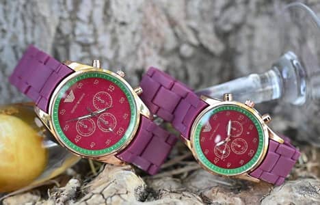 Stainless Steel Couple Watches Black Rose Gold