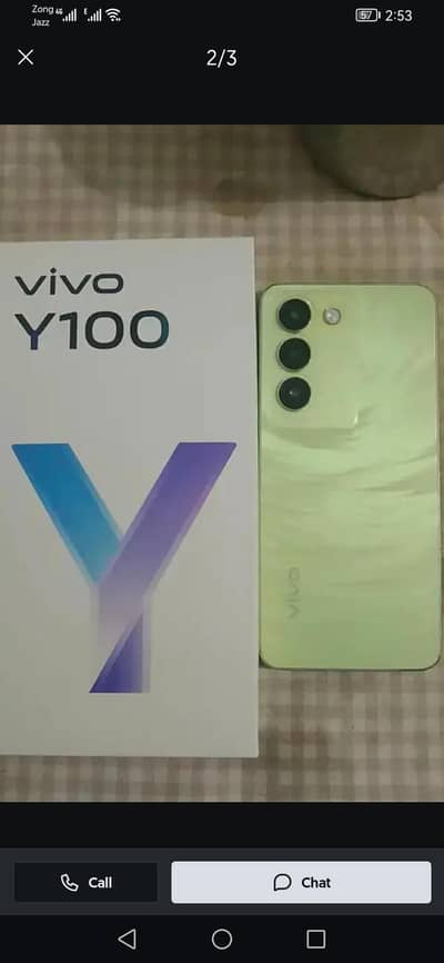 vivo y100 8GB 128GB complete Box