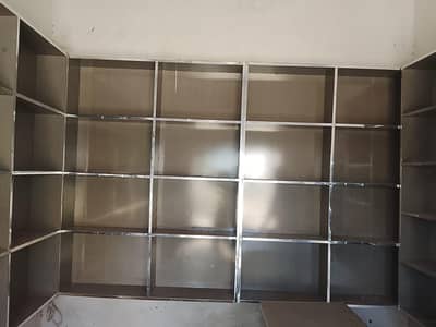 shop racks and 02 counter for sale
