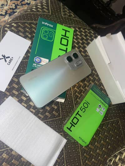 Infinix hot 50i 128gb 6+6gb ram open box 8/10