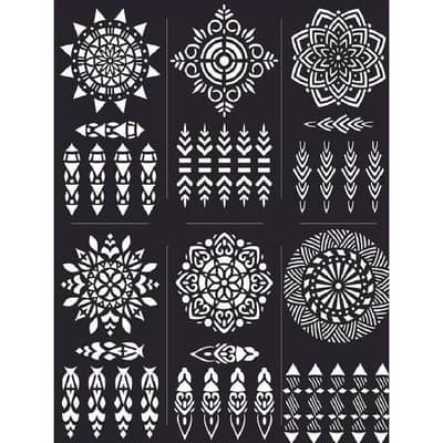 Eid mehndi  Stickers Sheet 6 piece For woman Girls kids