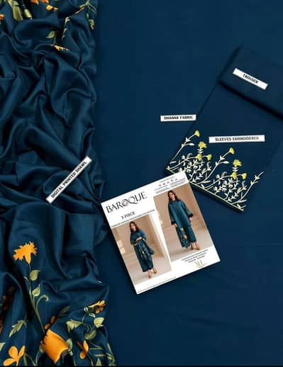 Exclusive Designer Unstitched Lawn & Silk Suits  Beautiful Unstitched