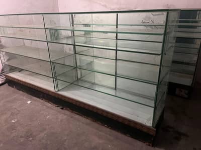2 Glass Display counters for sale 12mm fall glass 9ft &7ft