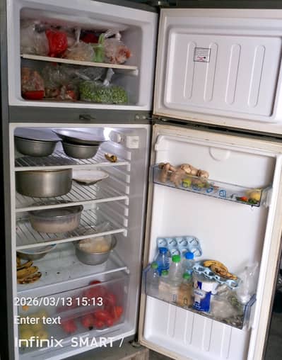 haier fredge double door good condition
