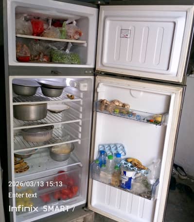 haier fredge double door good condition